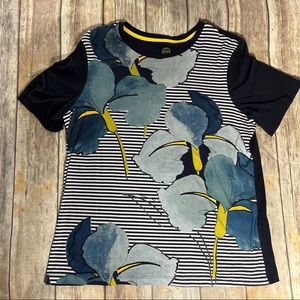 Tory Burch Blue and Yellow Iris Shirt